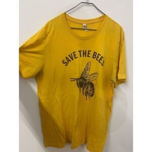 Unisex Mens Women’s Canvas Yelllow Tshirt Save The Bees XXL